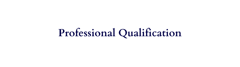 Professional Qualification